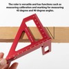 3D Multi Angle Measuring Ruler, 4.41" x 3.11" Aluminum Alloy
