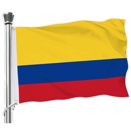 Colombia Flag,Big 3x5 FT Colombian Flag,36x60 Inch Large Digitial Double-Printed Durable 75D Thick Polyester Decorations with 2 Brass Grommet