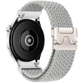 XMUXI Nylon Strap for Galaxy Watch 7/6/5/4 40 mm 44 mm/6 Classic 43 mm 47 mm Braided Bracelet for 5 Pro 45 mm/4 Classic 42 mm 46 mm/FE 20 mm Quick Release Elastic Band, Nylon, No Gemstone