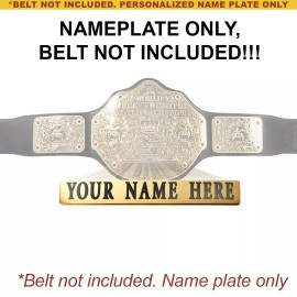 Custom Nameplate for Commemorative WWE World Hvwy Championship Replica Belt