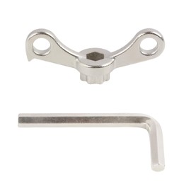 Bicycle Crank Removal Tool 2-in-1, Bicycle Crank Puller Tool for Shimano HollowTech 2, Crank Arm Disassembly Tool Made of Chrome-plated Steel, Bicycle Repair Kit with Angle Screwdriver