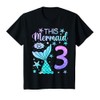 3rd Birthday Shirt Girl 3yr Three 3 Year Old Mermaid