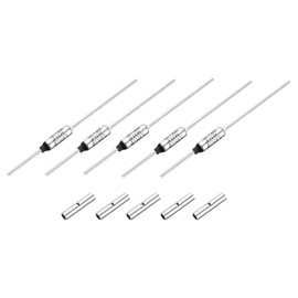 sourcing map 5 Pcs Metal Temperature Thermal Fuse SF119Y 121 °C 249.8 °F 15A 250V Cutoff Thermal Fuse with 10 Pcs BN1.25 Bare Terminal Butt Connector for Motor Transformer Electric Industrial