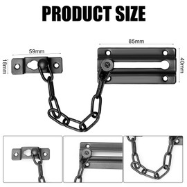 Door Security Chain Stainless Steel Door Chain Security Lock with 6 Screws Door Chain Lock Door Latch Guard Chain for Home, Hotel, Interior Doors and Windows