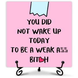 Funny Home Office Decor Desk Decorations Motivational Desk Decor Inspirational Gifts for Women Men Family Friends Coworkers Farmhouse Decor for Home Office Decorations 5 x 5 Inches-111