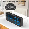 KWANWA Digital Alarm Clock with 3-Level Dimmer & Battery Backup