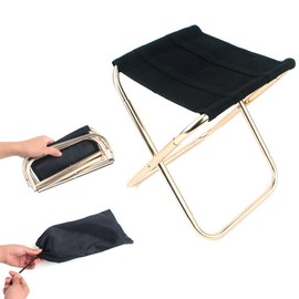 Xrten Ultralight Folding Chair Made of Aluminium, Portable Folding Stool for Camping, Fishing, Travel