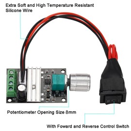 Greluma 2 x 1203BB 6V 12V 24V 3A 80W DC Motor Speed Controller (PWM) Adjustable Reversible Motor Driver Switch