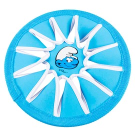 Smurfs duvoplus, Frisbee Smurfs, 24.5 x 24.5 x 1 cm, Blue, Waterproof and Floating Toy, Made of Lightweight Neoprene, Good Grip, Fetch Toy, Lightweight Dog Toy