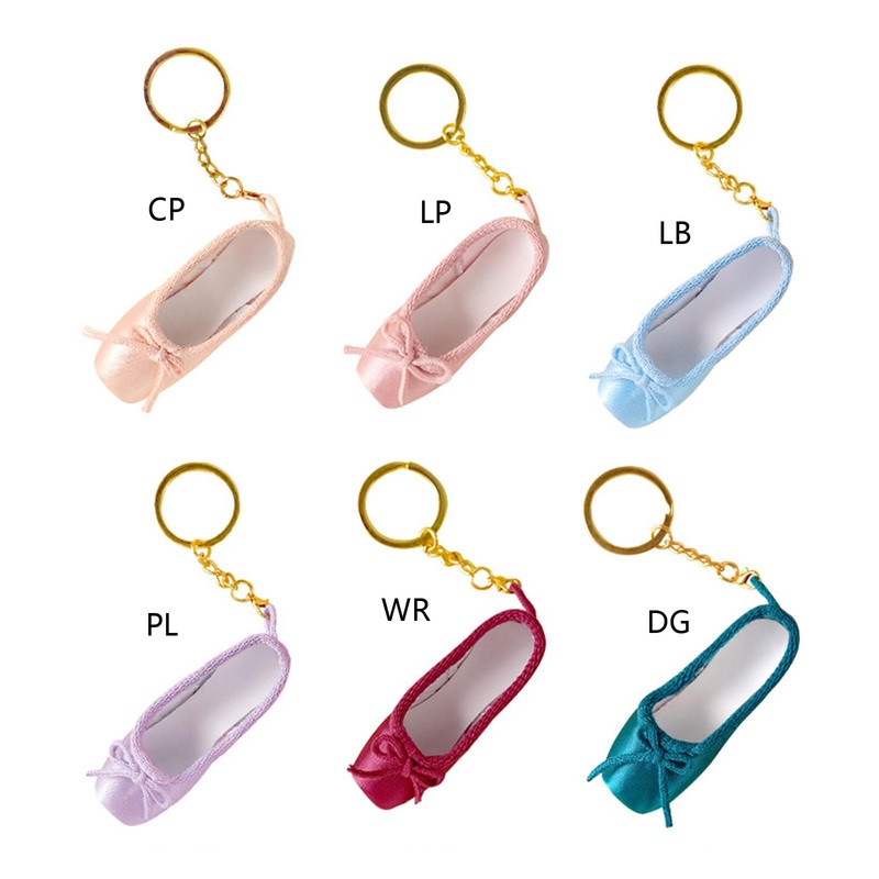URTERYSER Fashion Keychain, Elegant Pointe Shoes Keyring Ballet Accessories Ballet