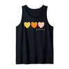 Je T'Aime Love Design with Colorful Hearts Illustration Tank Top