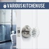 Cielsa Dawn Glass Door Knobs Interior with Lock, Satin Nickel
