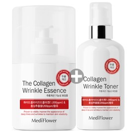 (1+1)Collagen Large Wrinkle Cream 250mlWrinkle Home Care Series Wrinkle Improvement Functionality - 9.Collagen Wrinkle Essence+Wrinkle Toner / (1+1)콜라겐 대용량 링클 크림 250ml링클 홈케어 시리즈주름개선 기능성 - 9.콜라겐 링클 에센스+링클 토너