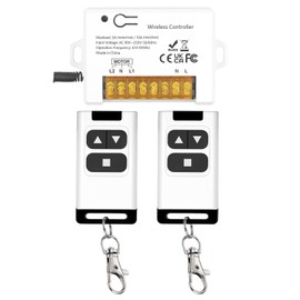 AC Wireless Motor Switch 90-250V Garage Door Electric Blind Lock Pump - Front / Rear Remote Control with 2 Transmitters