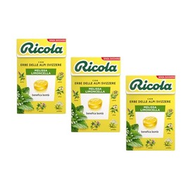 Ricola® | Zitronenmelisse | Erfrischende Schweizer Kräuter | Hartbonbons ohne Zucker - 3 Packungen (150 g)