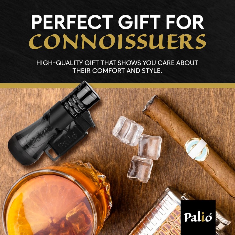 Palió Siena Single Jet-Flame Lighter, Black | Oversized, High-Capacity, Adjustable