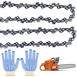 2 Pcs 14 inch Chainsaw Chain for 14 Inch (35cm) Bar, 3/8" LP Pitch, 52 Drive Links, 050" Gauge, Low Kickback Chain Saw Chain Compatible for Makita Bosch Husqvarna Oregon Chainsaw Chain Replacement