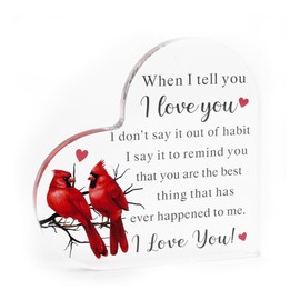 Heart-Shaped Acrylic Plaque, Beautiful Love Gift for Him or Her, Perfect for Birthdays, Anniversaries and Romantic Occasions, Gifts for Girlfriend, Girlfriend Gifts, Girlfriend Birthday Presents