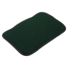 A ABSOPRO Car Armrest Cushion Pad Non-slip 12.20"x8.66" Seat Box Cover Protector Rhinestone Green,Black Center Console Lid