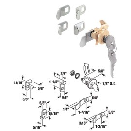 Prime-Line S 4634 Mailbox Lock – Replacement, Multipurpose Mailbox Lock for Several Brands – ILCO 1003M Keyway, Opens Counter-Clockwise with 90º Rotation, Nickel Finish (1 Set)
