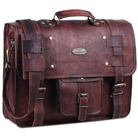 Handmade World Leather Messenger Bags For Men Women Briefcase Laptop Computer Satchel Distressed Bag (11" X 15")