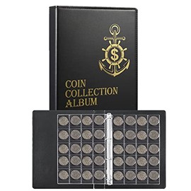 Coin Collection Holder Album for Collectors, 200 Pockets Coin Collection Book Binder Supplies
