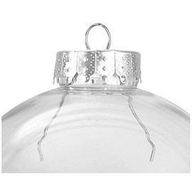 Succulent Style 12 X Clear Round Glass Christmas Tree Baubles Spheres Ornaments Decoration 6cm