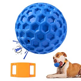 Dog Squeaky Balls, Indestructible Dog Toys for Aggressive Chewers, Tough Super Chewer Dogs Ball with Durable Natural Rubber, Almost Indestructible Dog Toys for Medium Large Breed