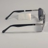 Fossil FM146 Men's Pilot Style Sunglasses Silver Black Frame Solid
