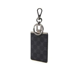 Daks (신세계강남점)DBHO1F138BK LOUIS PVC블랙 가죽 DD로고 장식 키링 (DB HONG KONG GANGNAM) DBHO1F138BK LOUIS PVC Black Leather DD Logo Decorative Keyring