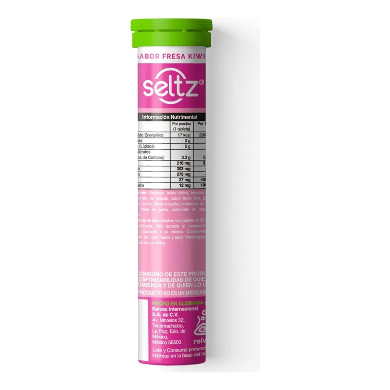 Seltz Electrolitos Efervescentes Sabor Kiwi Fresa