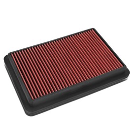 Auto Dynasty High Flow Engine Air Panel Filter Drop-in Reusable & Washable Compatible with 12-18 Mazda 3/14-18 Mazda 6/13-18 CX-5 (Red)