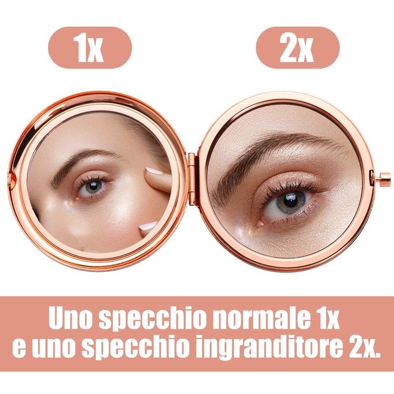 BOFUNX Mutter Geburtstag Geschenk, Taschenspiegel mit Geschenkbeutel - Migliore Mama