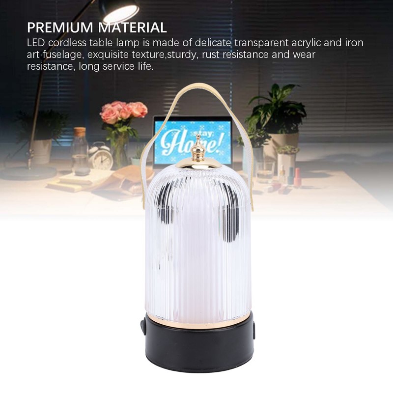 LED Cordless Table Lamp Professional 3 Modes Rechargeable Bedside Night