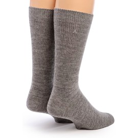 WARRIOR ALPACA SOCKS - Premium Baby Alpaca Wool Dress Socks For Men and Women(Smoke X-Large)