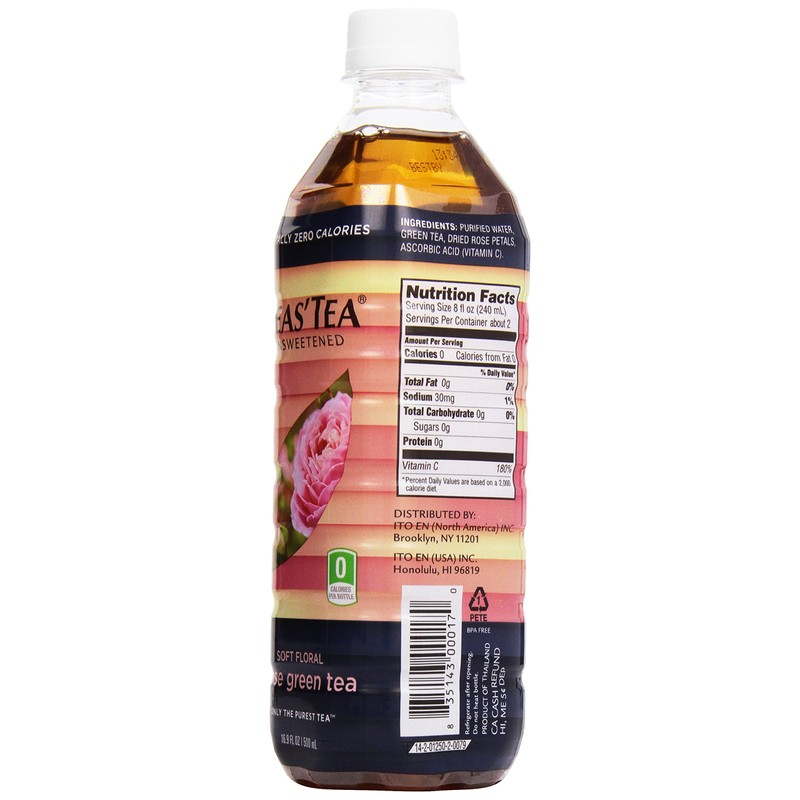 Tea's Tea Green Tea, Rose, 16.9 fl oz
