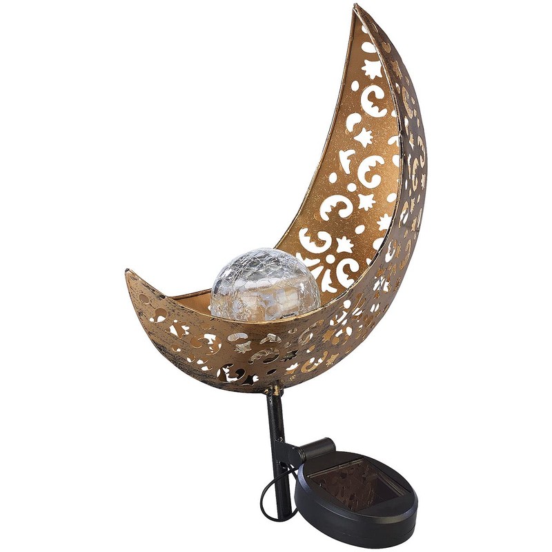 Lunartec Garden Decoration Solar: Solar Moon Light with RGB LEDs