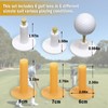 Golf Tee Set, 6 Pieces, Multiple Heights 0.984-3.15 Inch, White