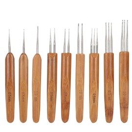 Dreadlock Crochet Hook Tool Dreadlock Crochet Hook Set, Bamboo Handle Crochet Hook, Knitting Technology