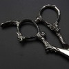 6 Inch Hairdressing Scissors, 17.5 cm, Silver/Black, 440C Hairdressing Scissors,