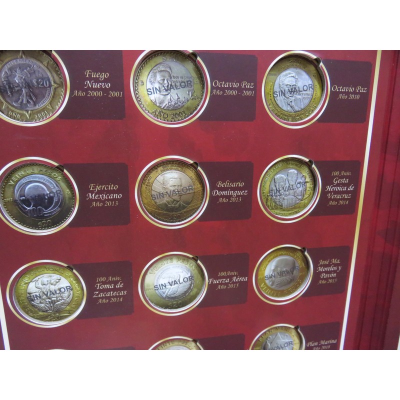 Numart Album para Monedas DE 20 Pesos Y Billete BICENTENARIO