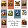 30 Religious Christmas Cards with 15 different Stained Glass Window