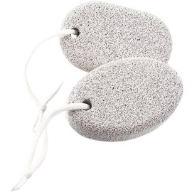 2PCS Natural Foot Pumice Stone for Feet, Lava Pedicure Tools Hard Skin Callus Remover for Feet and Hands - Remove Dead Skin, Heels, Elbows (White, One size)