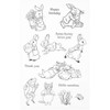 Transparent Stamp Rubber TPR Rectangle DIY Journal Rabbit Pattern Craft