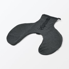 MUJI 84475498 Soft Neck Cushion, Dark Gray, Approx. 13.4 x 13.0 inches (34 x 33 cm)