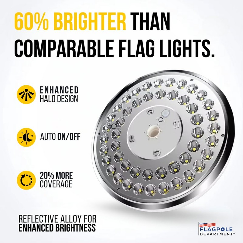 Flagpole Department Ultra Bright Solar Powered Flag Pole Light |