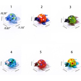 1Pc Blue Hand Blown Glass Turtle Figurines,Handmade Tortoise Mini Exquisite Animal Statue Glass Crafts for Home Decor,Aquarium Landscaping,Crafts Collection Home Décor Accents