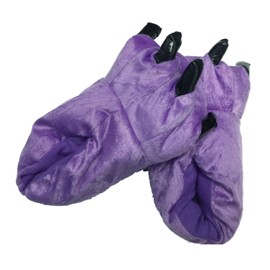 Honeystore Unisex Soft Plush Home Slippers Animal Costume Paw Claw Shoes Purple M, Purple