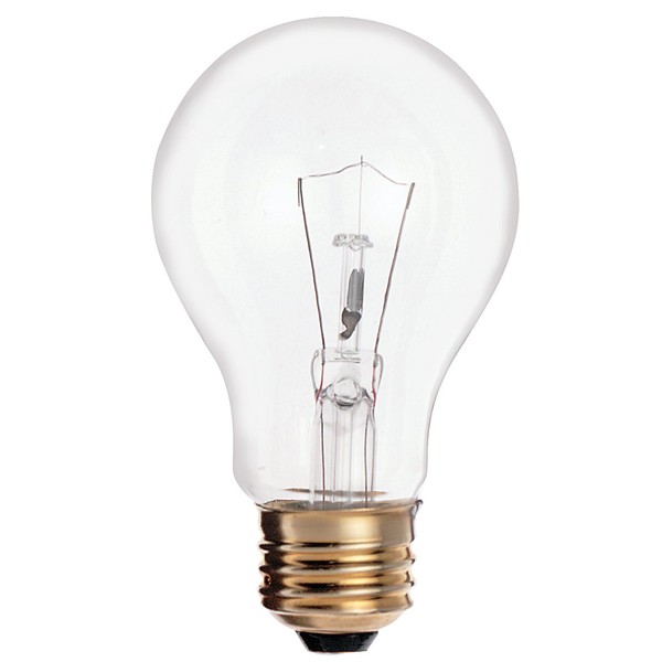 Satco S6040 25 Watt 185 Lumens A19 Incandescent Soft White 2700K Clear Light Bulb, 2-Pack