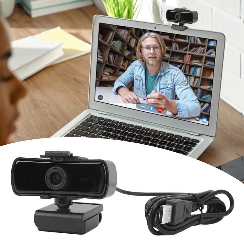 HD Webcam 1080P 30 Fps Noise Reduction 90° Wide Viewing